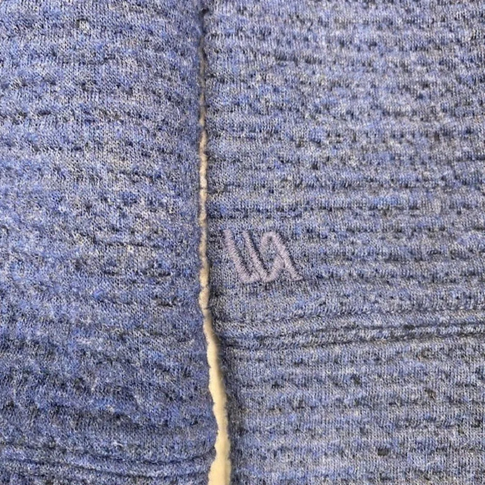 VRST Mens Blue Waffle Textured Quarter Zip Pullover Activewear Size M